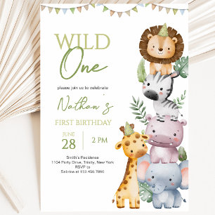Invitation Anniversaire de garçon Wild One