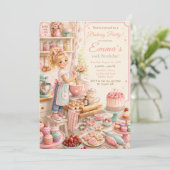 Invitation Anniversaire de gâteau pour enfants (Debout devant)