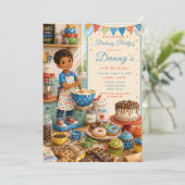 Invitation Anniversaire de gâteaux pour enfants (Debout devant)