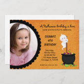 Invitation Anniversaire de Ghost Halloween (Devant / Derrière)