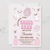 Invitation Anniversaire de Ghoul Gang en rose Brown rétro (Devant)