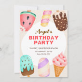 Invitation Anniversaire de glace (Devant)