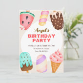 Invitation Anniversaire de glace (Debout devant)