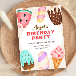 Invitation Anniversaire de glace