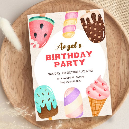 Invitation Anniversaire de glace