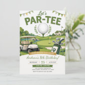 Invitation Anniversaire de golf personnel (Debout devant)