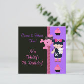 Invitation Anniversaire de Goth Girlie Cupcake (Debout devant)