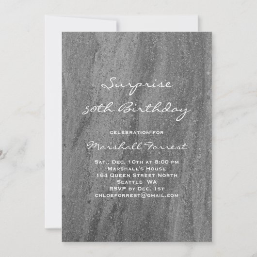 Invitation Anniversaire de Granite Surprise (Devant)