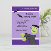 Invitation Anniversaire de Halloween 5x7 Frankenstein Invitat (Debout devant)