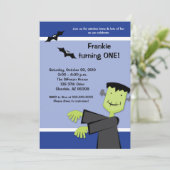 Invitation Anniversaire de Halloween 5x7 Frankenstein Invitat (Debout devant)