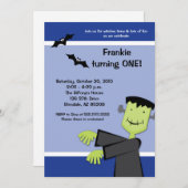 Invitation Anniversaire de Halloween 5x7 Frankenstein Invitat (Devant / Derrière)