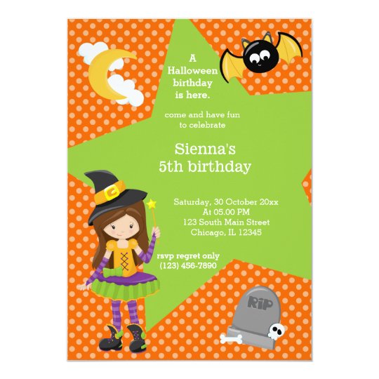 Invitation Anniversaire De Halloween De Sorciere Zazzle Be