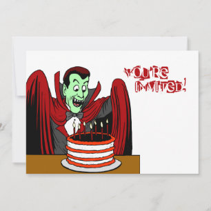 Invitation Anniversaire de Halloween de vampire de Dracula