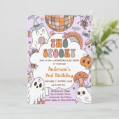 Invitation Anniversaire de Halloween Deux Fêtes Éffrayantes (Debout devant)