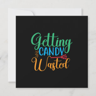 Invitation Anniversaire de Halloween Gaspillé de Bonbons