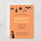 Invitation Anniversaire de Halloween sanglant (Devant)