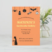 Invitation Anniversaire de Halloween sanglant (Debout devant)