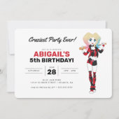 Invitation Anniversaire de Harley Quinn (Devant)