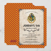 Invitation Anniversaire de Harry Potter (Devant / Derrière)