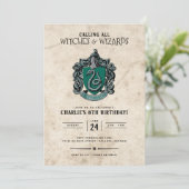 Invitation Anniversaire de Harry Potter | Slytherin Invitatio (Debout devant)