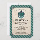 Invitation Anniversaire de Harry Potter | Slytherine (Devant)