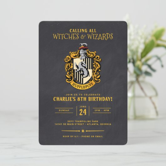 Invitation Anniversaire de Harry Potter | Tableau de bord de  (Debout devant)