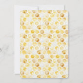 Invitation Anniversaire de Honeycomb jaune or (Dos)