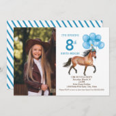 Invitation Anniversaire de Horse Lover (Devant / Derrière)