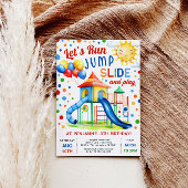 Invitation Anniversaire de jeu - Exécuter Jump Diapositive Jo