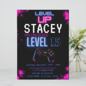 Invitation anniversaire de jeu vidéo modifiable (Debout devant)