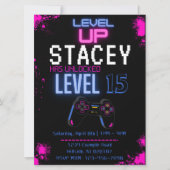Invitation anniversaire de jeu vidéo modifiable (Devant)