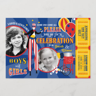 Invitation Anniversaire de jonglerie de marcheurs d'échasse