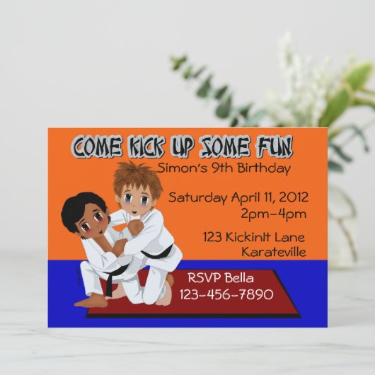 Invitation Anniversaire de Karaté (Debout devant)