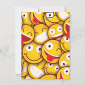 Invitation Anniversaire de Kawaii Cute Emoji (Devant)