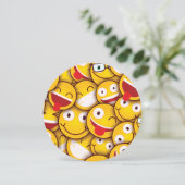 Invitation Anniversaire de Kawaii Cute Emoji Emoticon (Debout devant)