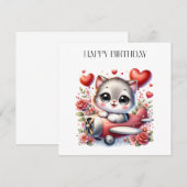 Invitation Anniversaire de Kitten Pilot (Devant / Derrière)