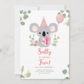 Invitation Anniversaire de Koala (Devant)