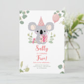 Invitation Anniversaire de Koala (Debout devant)