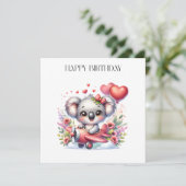 Invitation Anniversaire de Koala Volant (Debout devant)