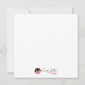 Invitation Anniversaire de la baleine rose (Dos)