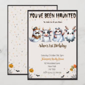 Invitation Anniversaire de la belle Halloween (Devant / Derrière)