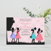 Invitation Anniversaire de la belle princesse rose (Debout devant)