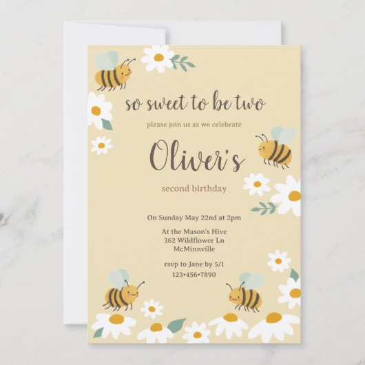 Invitation Anniversaire de la bière douce (Devant)