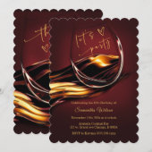 Invitation Anniversaire de la Bourgogne et de la femme d'or (Devant / Derrière)