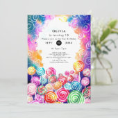 Invitation Anniversaire de la Candyland (Debout devant)