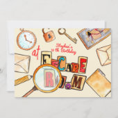 Invitation Anniversaire de la chambre d'évasion (Devant)