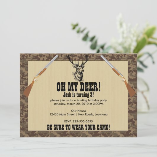 Invitation Anniversaire de la chasse (Debout devant)