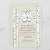 Invitation Anniversaire de la Chouette des neiges (Devant / Derrière)