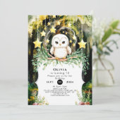 Invitation Anniversaire de la Chouette magique pour enfants (Debout devant)