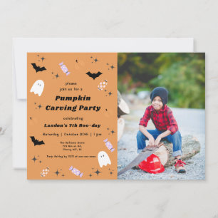 Invitation Anniversaire de la Citrouille de la Carving Hallow